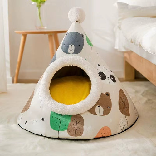 CozyPaws Tent Nest – All-Season Hideaway Bed for Dogs and Cats
